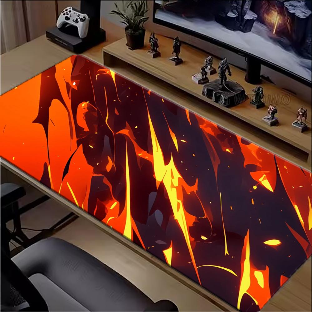 Pc Gaming Orange - Alfombrilla de ratón grande extendida para