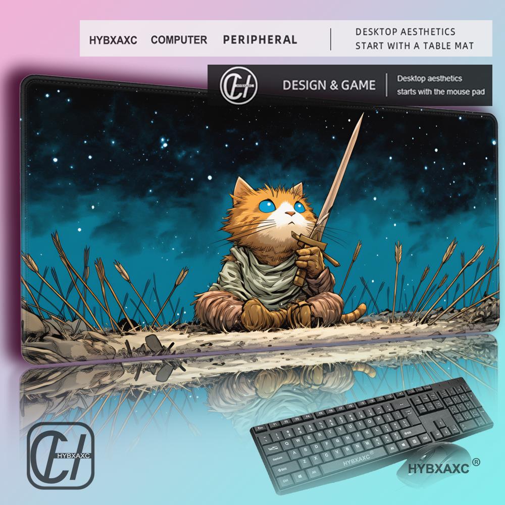 Pc Gaming Orange - Alfombrilla de ratón HYBXAXC Orange Cat