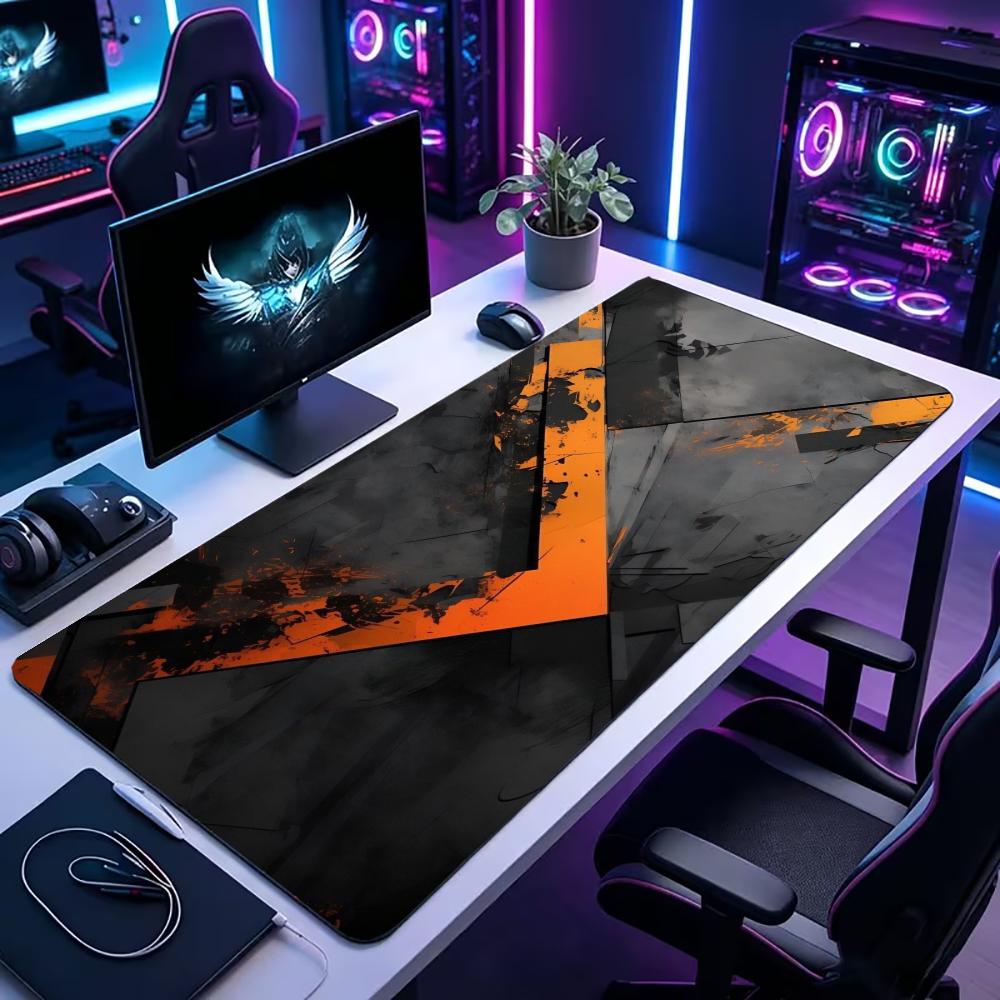 Pc Gaming Orange - Alfombrilla de Escritorio Grande con Diseño