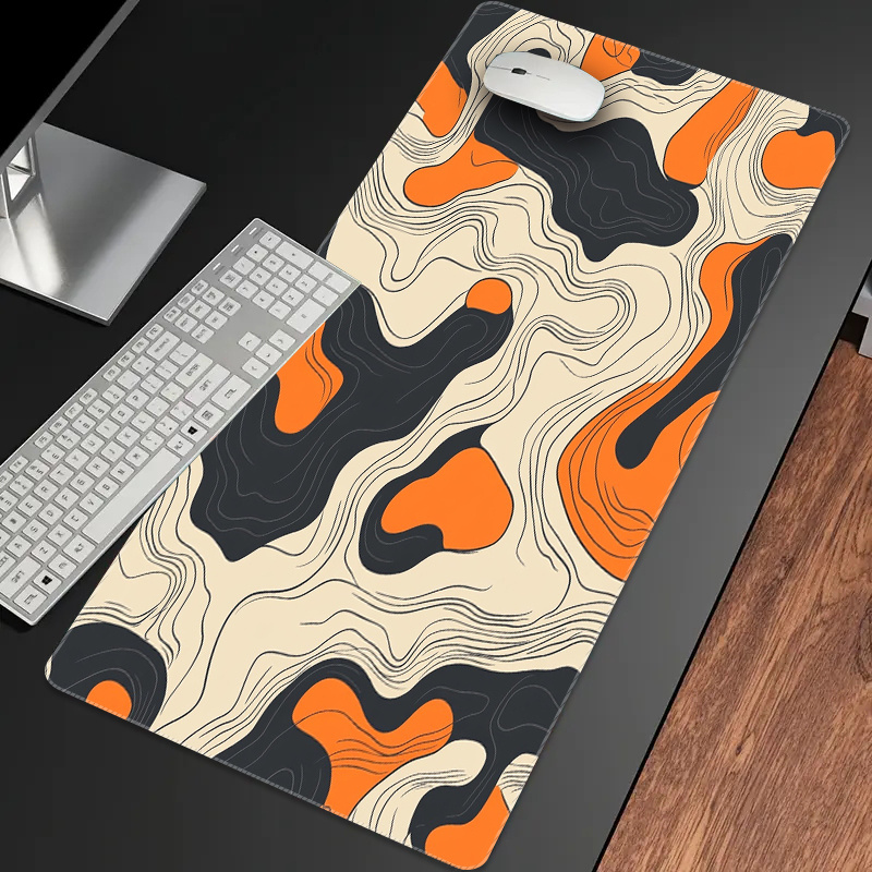 Pc Gaming Orange - Alfombrilla de ratón grande antideslizante para