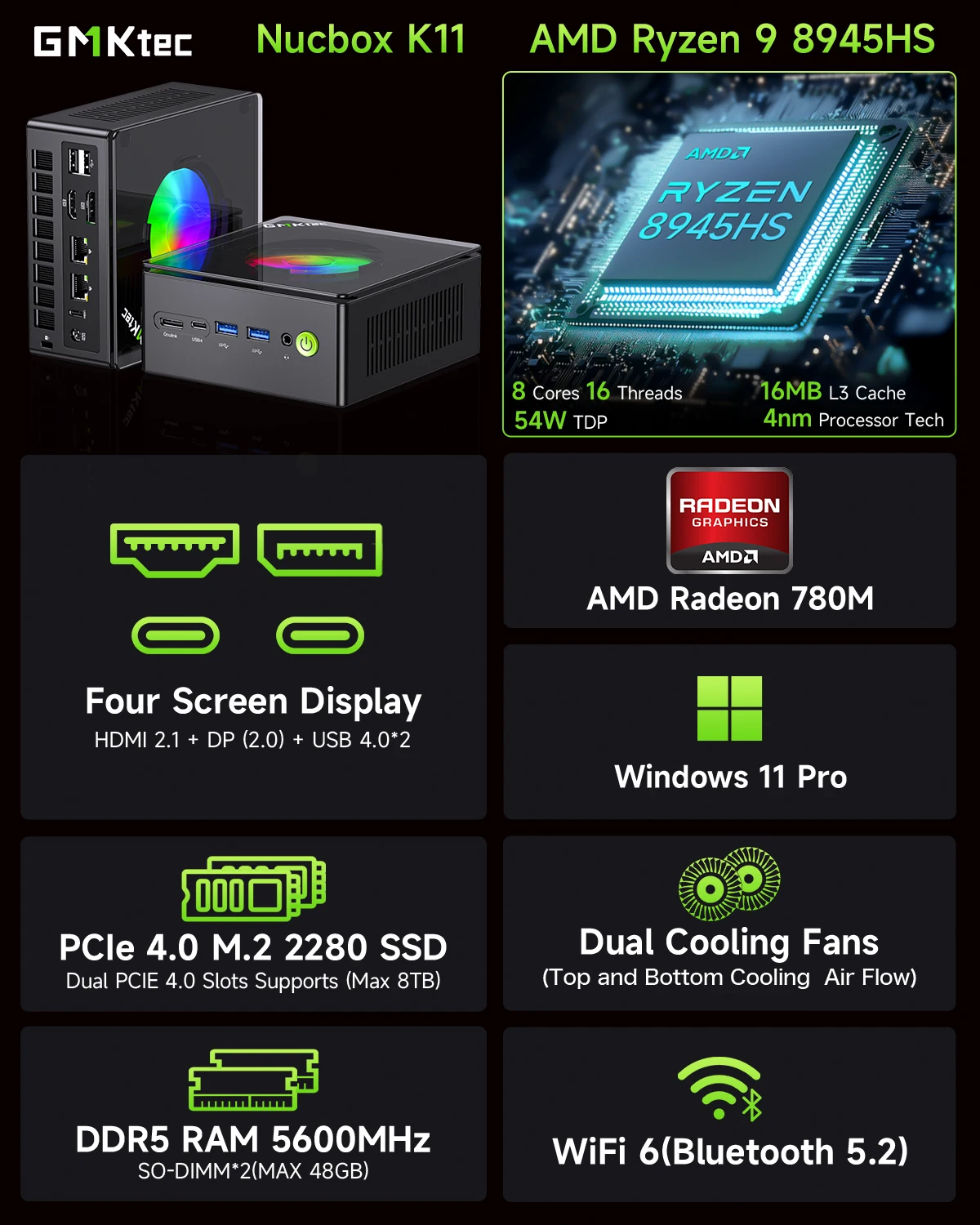 Mini PC para Juegos GMKtec Nuc - Pc Gaming Ddr5 reseña y precio