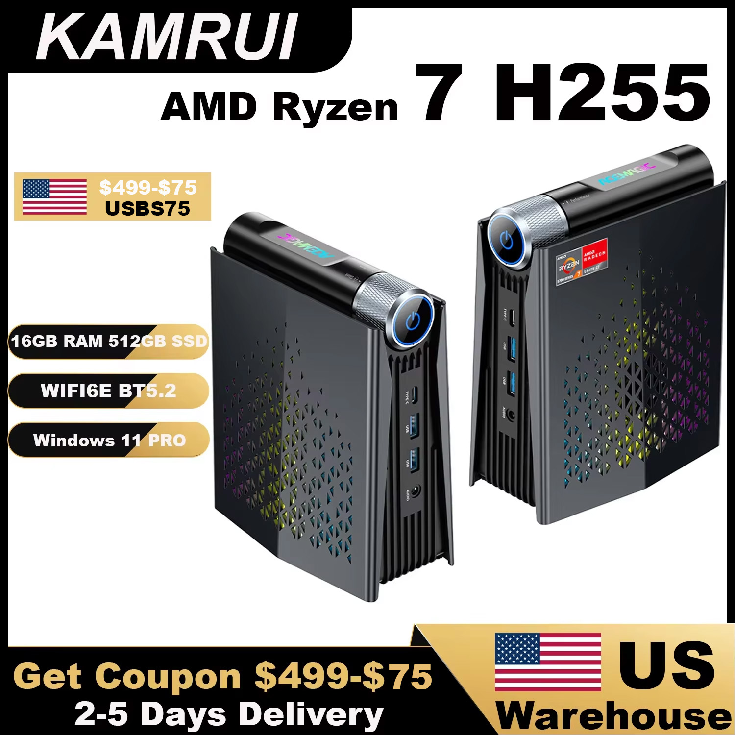 Mini PC para Juegos KAMRUI Ryz - Pc Gaming Ryzen reseña y precio
