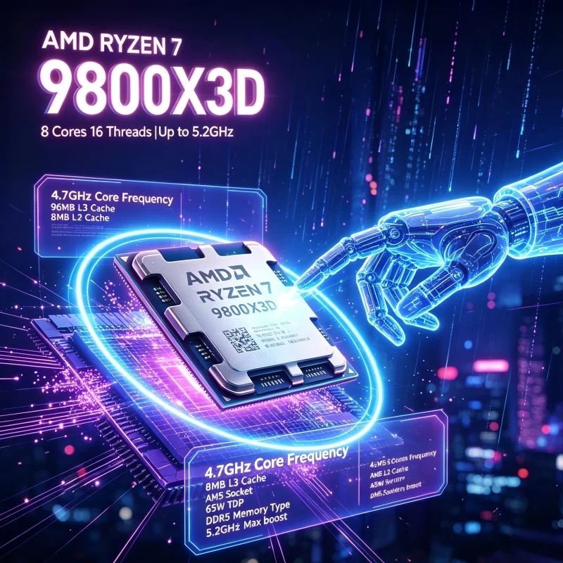 Procesador AMD Ryzen 7 9800X3D - Pc Gaming Ddr5 reseña y precio