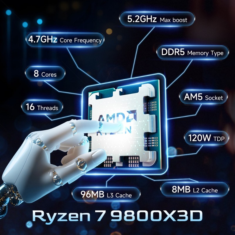 Procesador AMD Ryzen 7 9800X3D - Pc Gaming Ddr5 reseña y precio