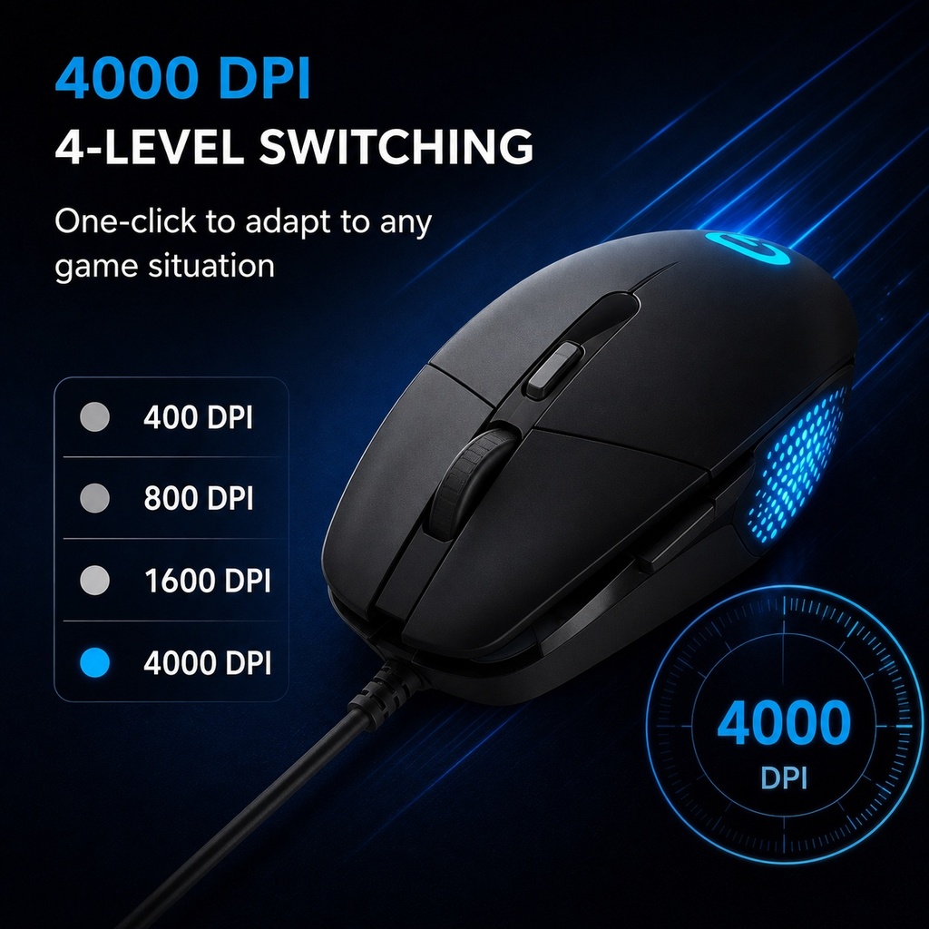 Ratón Óptico con Cable Logitec - Pc Gaming Logitech reseña y precio